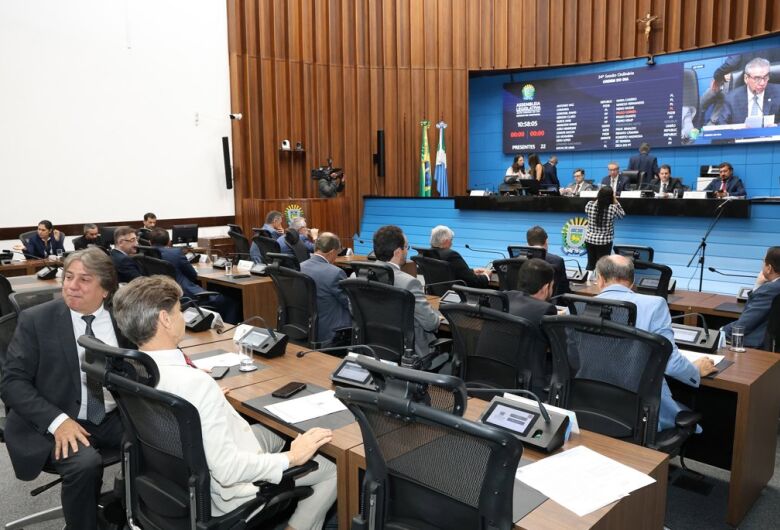 Assembleia de MS vota três projetos em sessão desta terça-feira