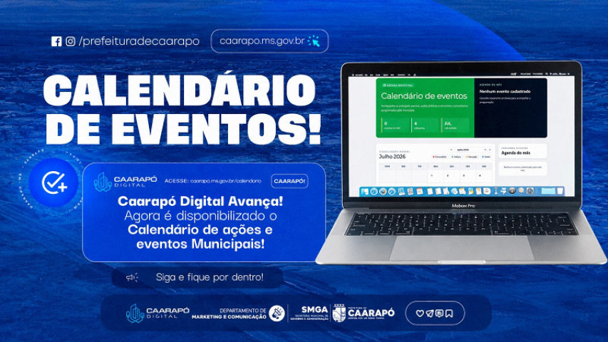 Prefeitura lança calendário digital para divulgar ações e eventos...